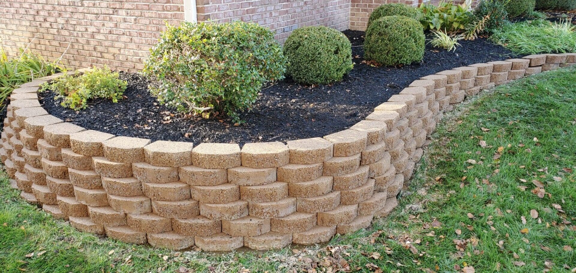 Landscape Retaining Wall After